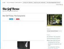Tablet Screenshot of discgolfthrows.com
